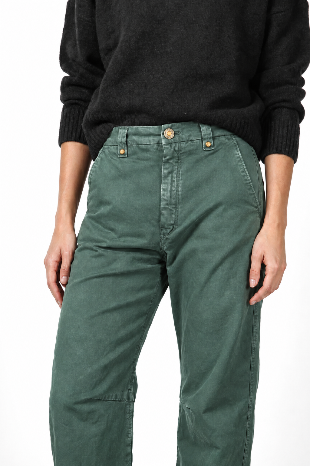 Vivienne City women’s chino pants in gabardine with balloon fit