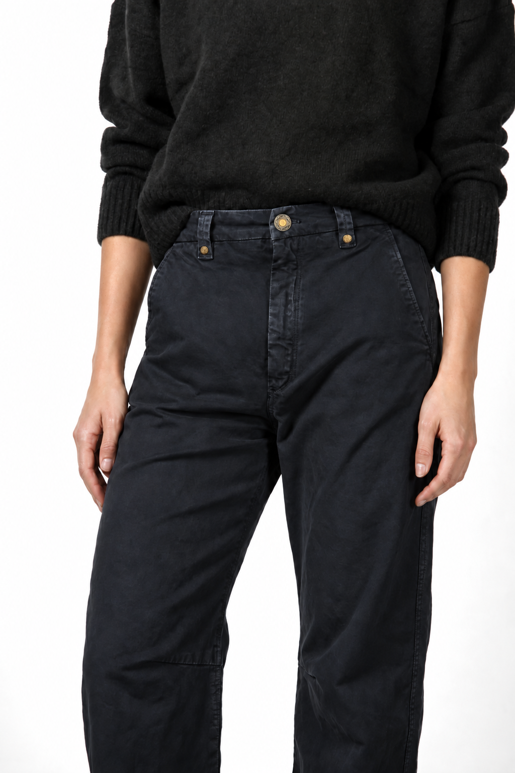Vivienne City women’s chino pants in gabardine with balloon fit