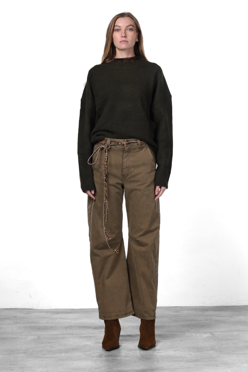 Vivienne City pantalon chino femme en gabardine balloon fit