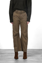 Vivienne City pantalon chino femme en gabardine balloon fit