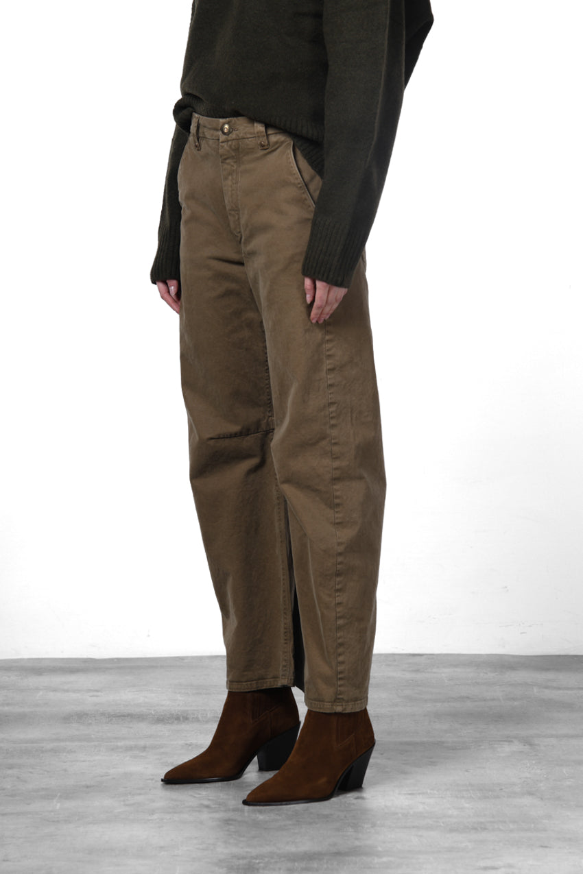 Vivienne City pantalon chino femme en gabardine balloon fit