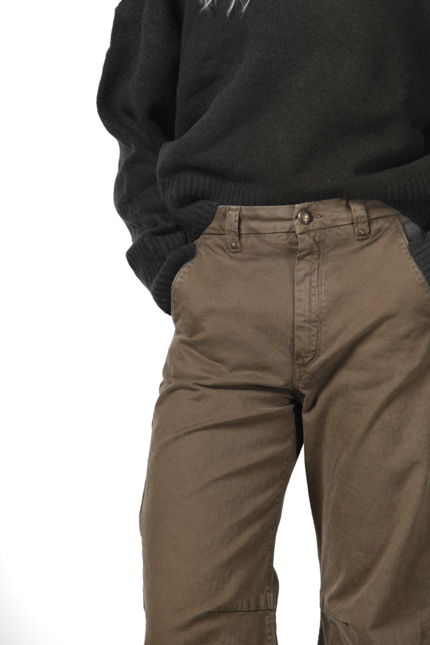 Vivienne City pantalon chino femme en gabardine balloon fit