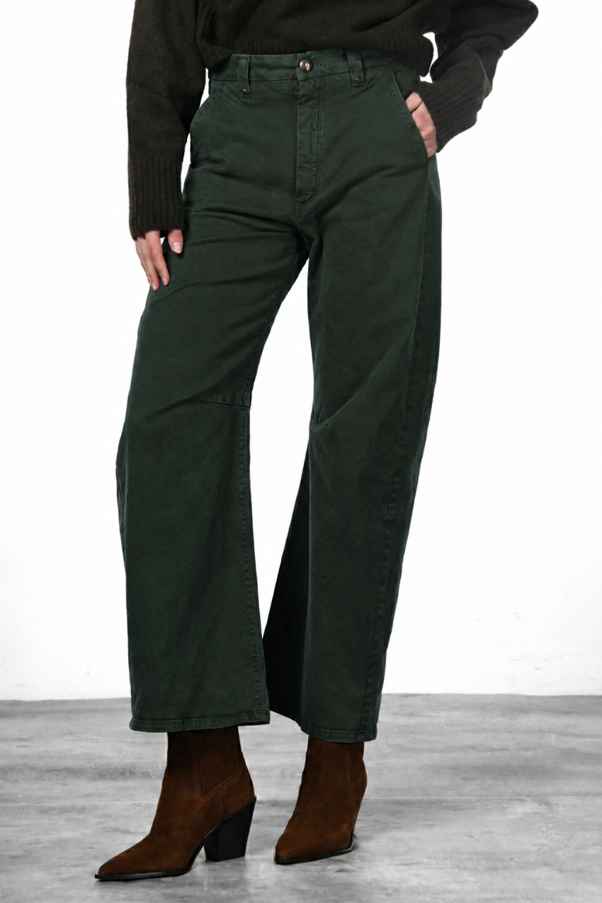 Vivienne City pantalone chino donna in gabardina baloon fit