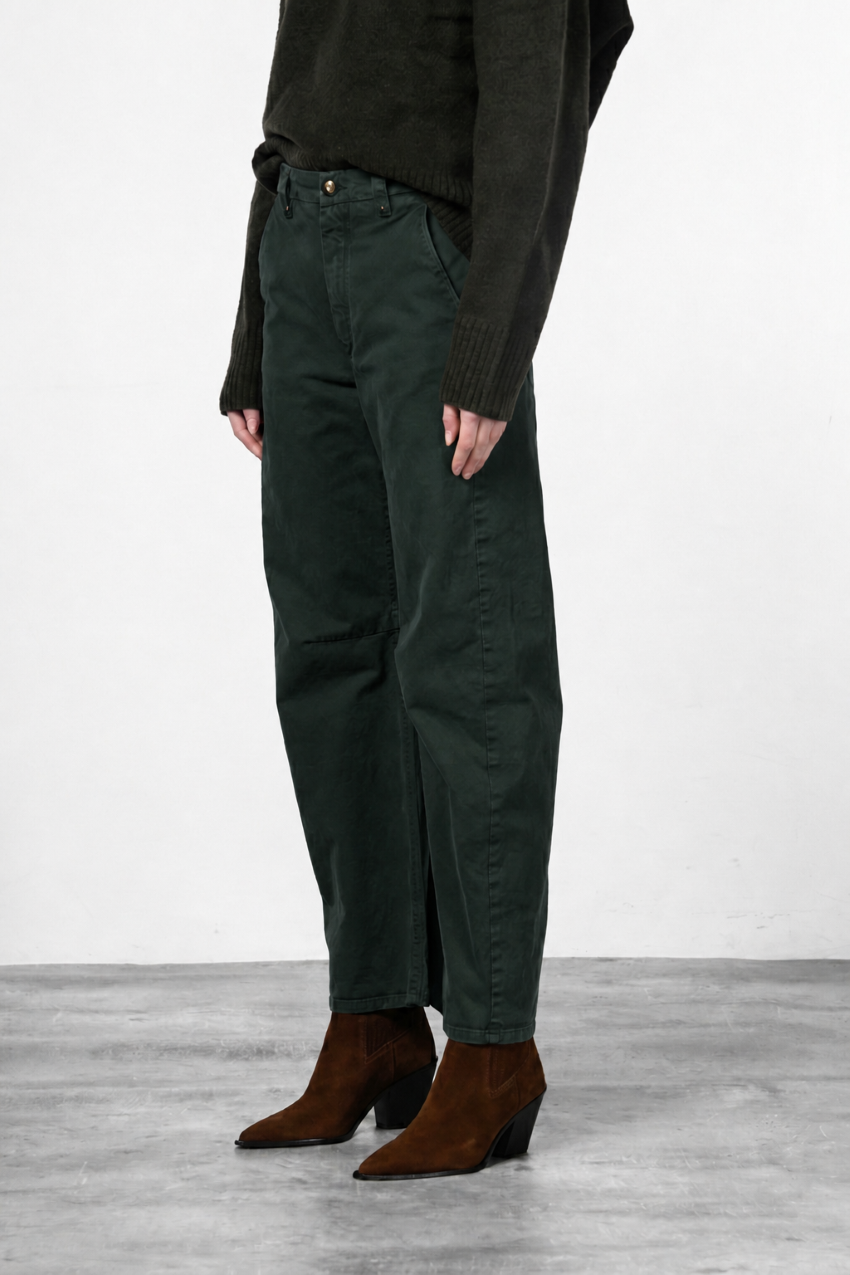 Vivienne City pantalone chino donna in gabardina baloon fit
