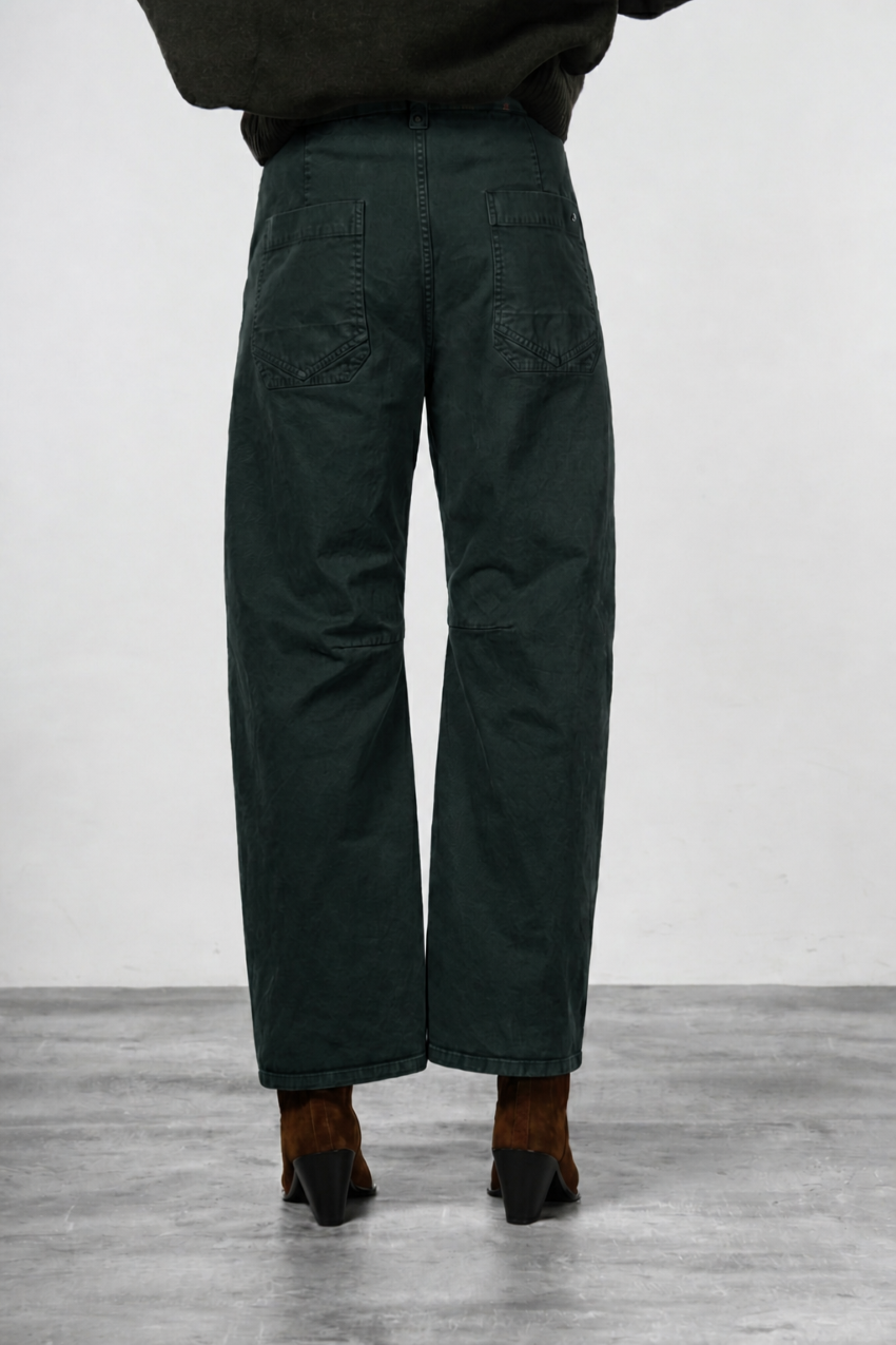 Vivienne City pantalone chino donna in gabardina baloon fit