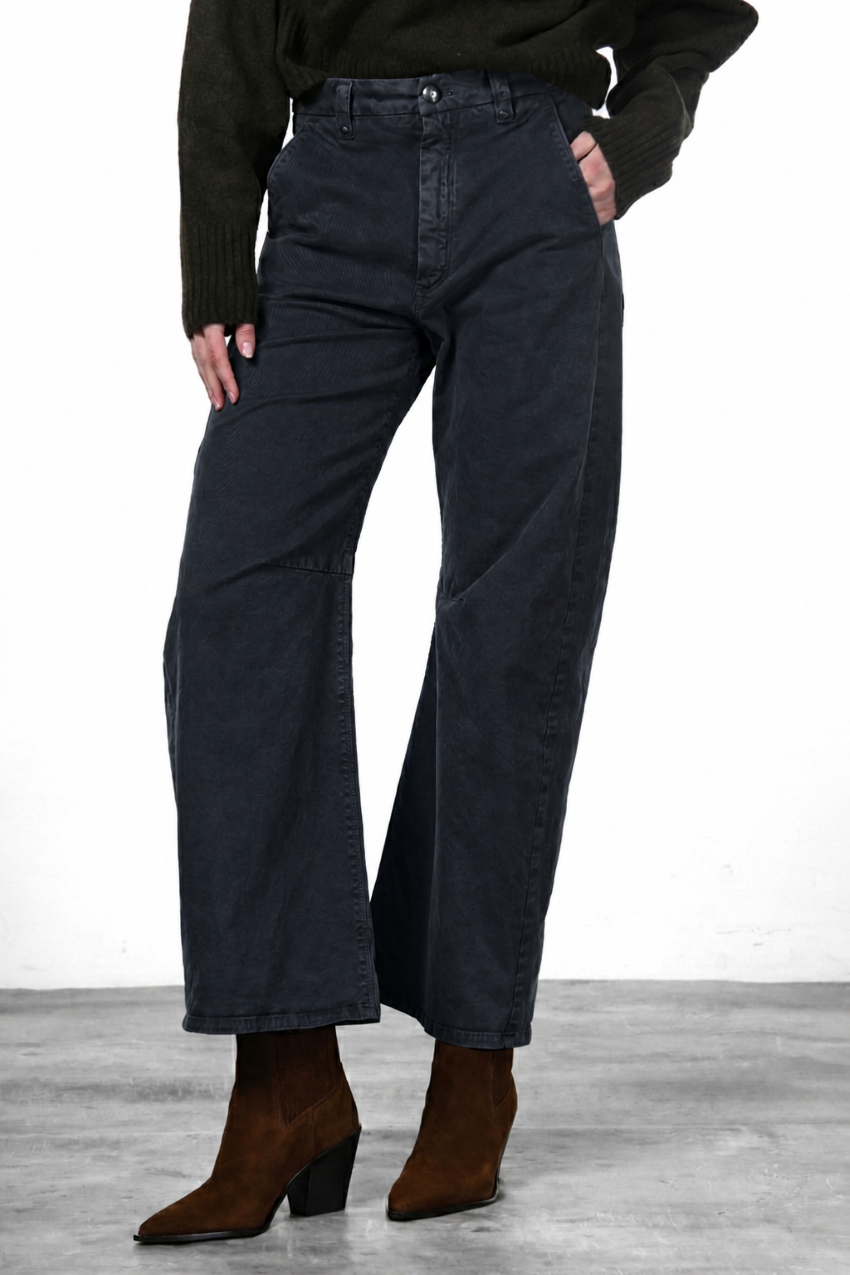 Vivienne City pantalon chino femme en gabardine balloon fit