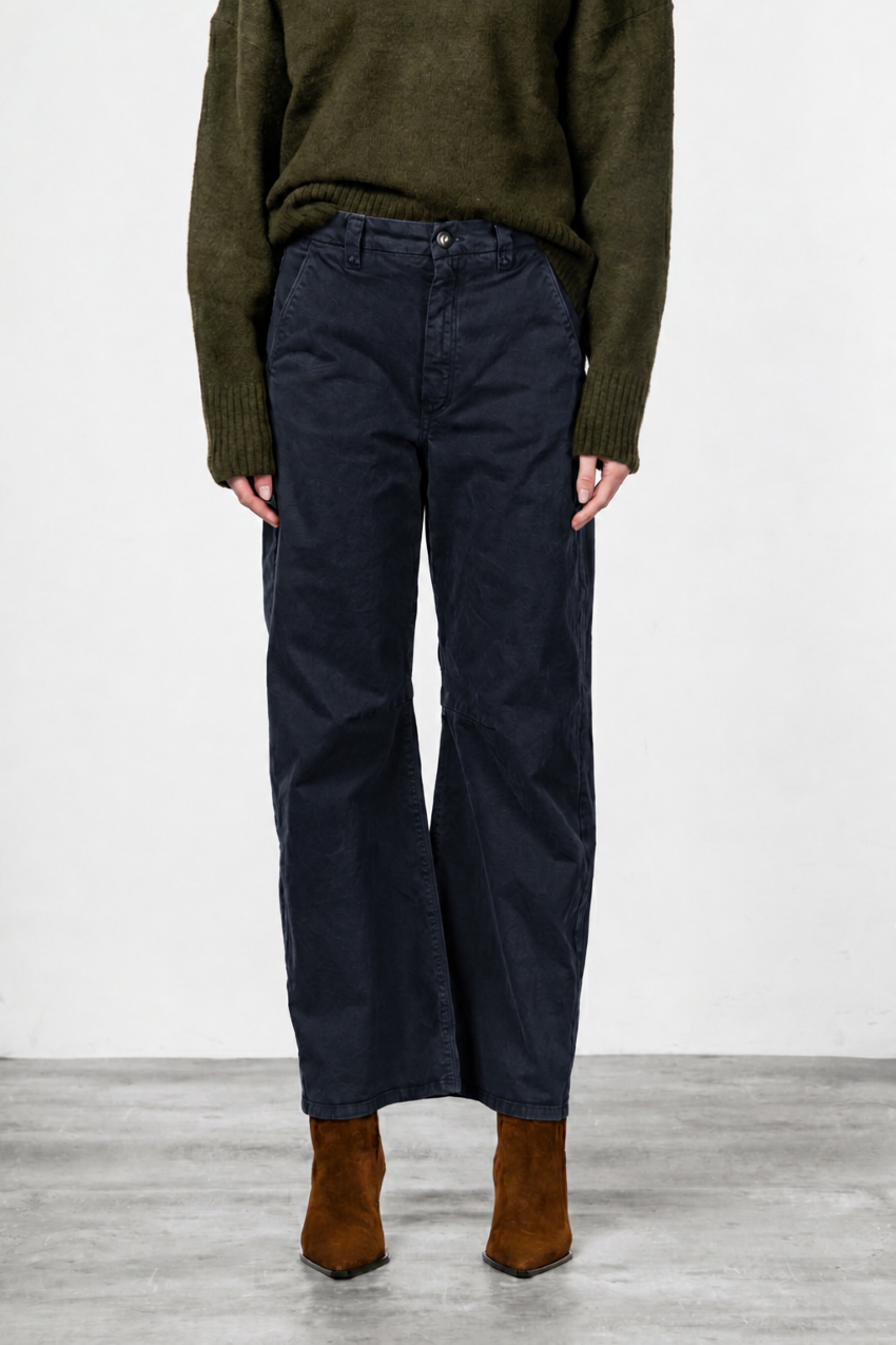 Vivienne City pantalon chino femme en gabardine balloon fit