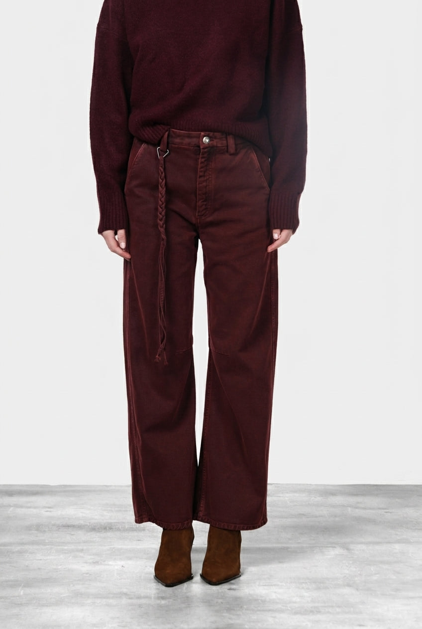 Valerie pantalón chino de mujer en twill balloon fit ①
