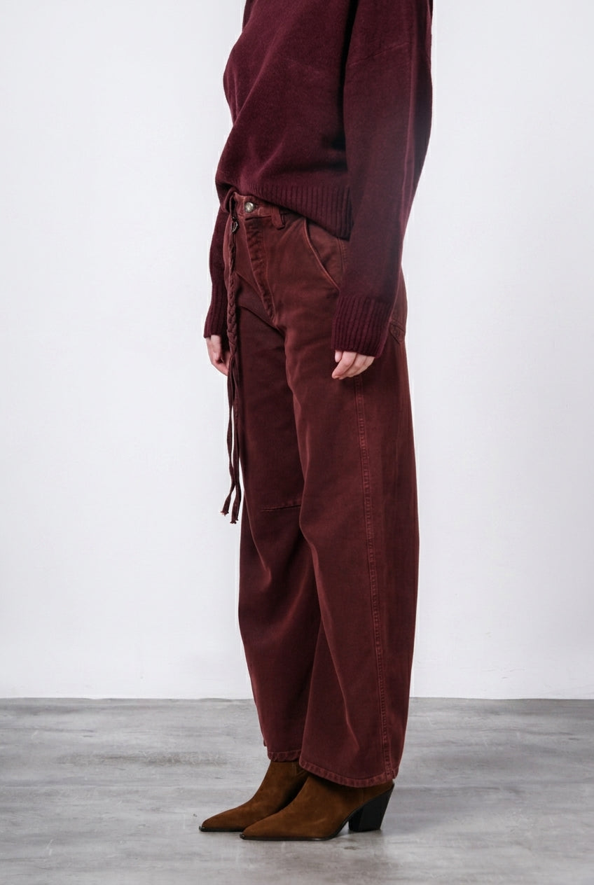 Valerie pantalón chino de mujer en twill balloon fit ①
