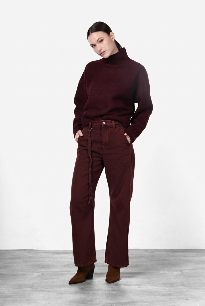 Valerie pantalón chino de mujer en twill balloon fit ①
