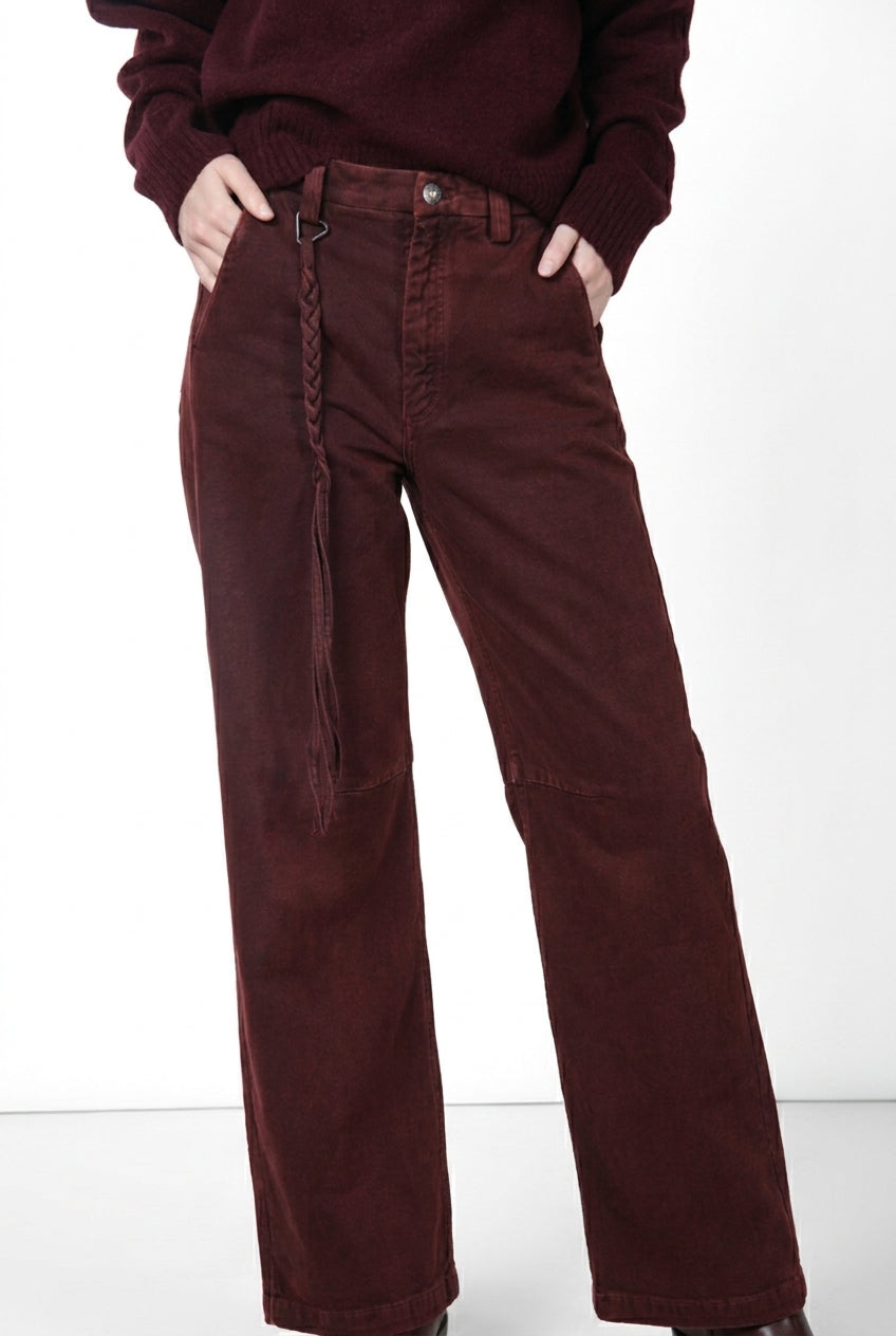 Valerie pantalón chino de mujer en twill balloon fit ①
