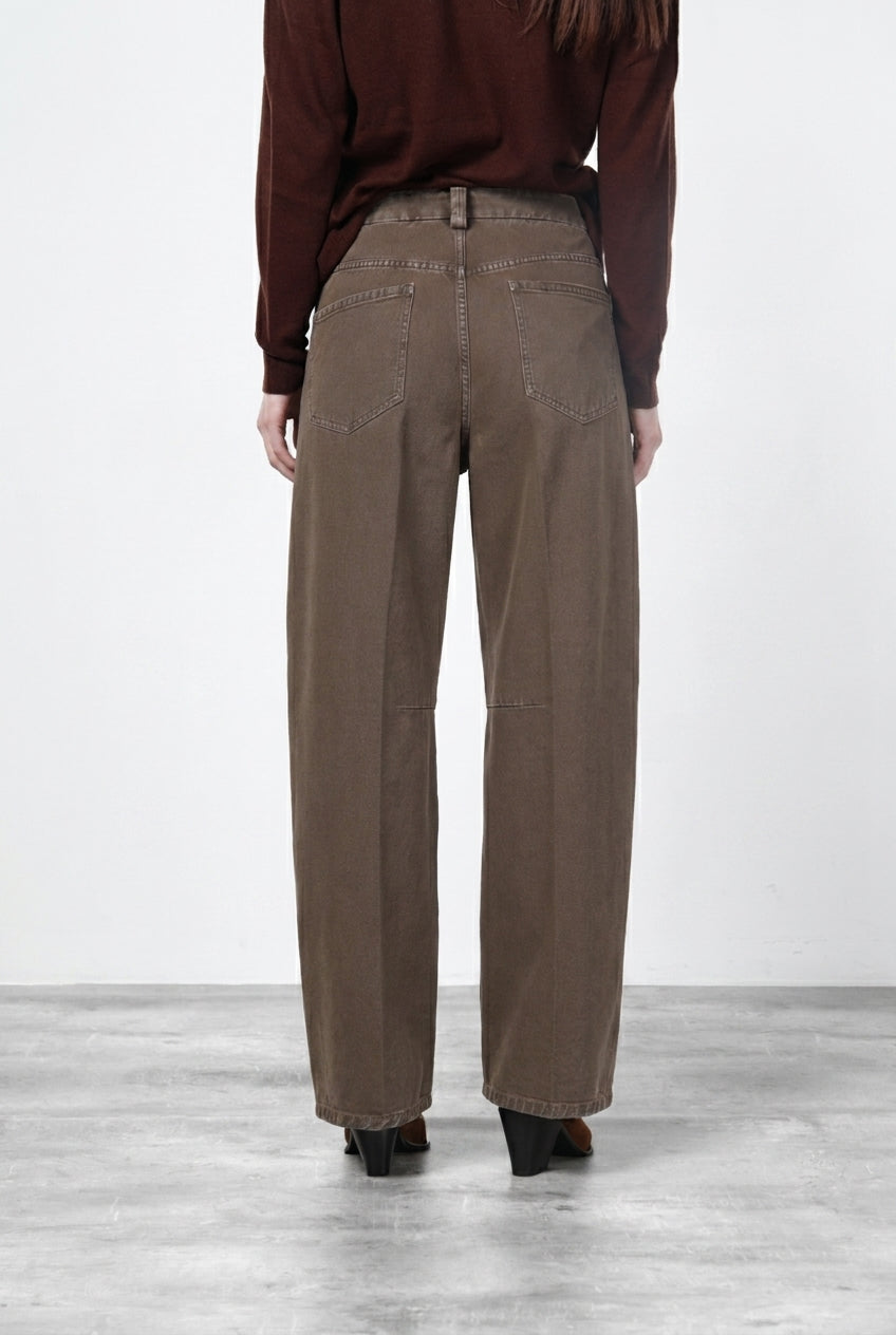Veronique pantalon chino femme en twill balloon fit ①
