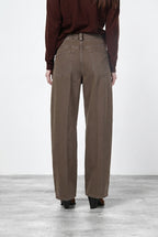 Veronique pantalon chino femme en twill balloon fit ①