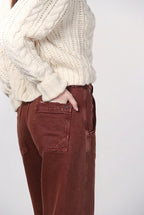 Violette pantalon chino femme en twill balloon fit ①
