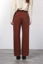 Violette pantalon chino femme en twill balloon fit ①
