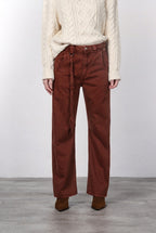 Violette pantalon chino femme en twill balloon fit ①
