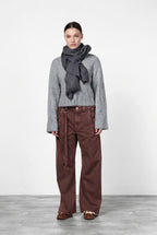 Violette women’s chino pants in twill with balloon fit ①
