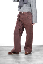 Violette women’s chino pants in twill with balloon fit ①
