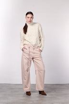 Virginie pantalon chino femme en twill balloon fit ①

