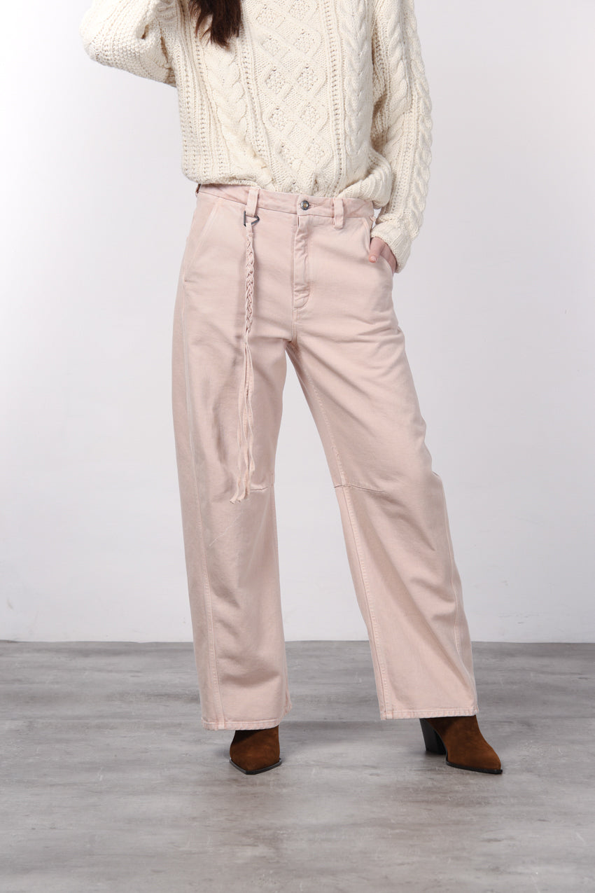 Virginie pantalon chino femme en twill balloon fit ①
