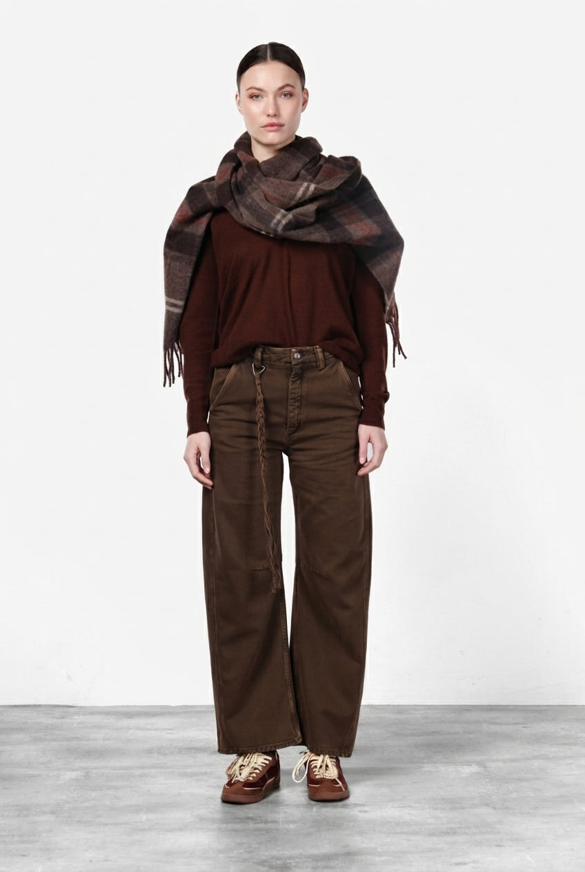 Virginie pantalone chino donna in twill baloon fit ①
