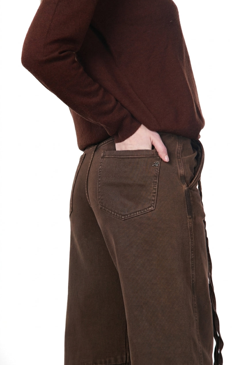 Virginie pantalone chino donna in twill baloon fit ①