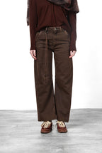 Virginie pantalone chino donna in twill baloon fit ①