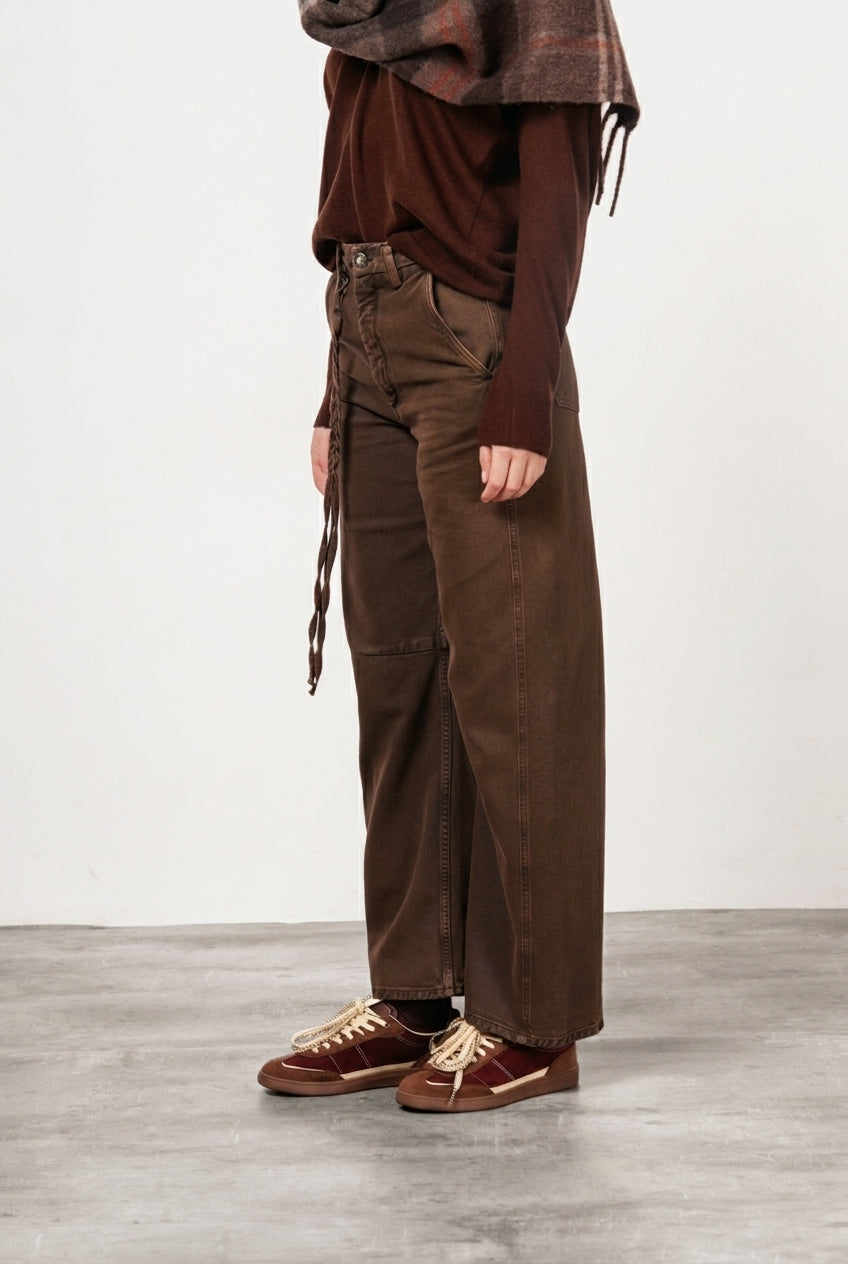 Virginie pantalone chino donna in twill baloon fit ①