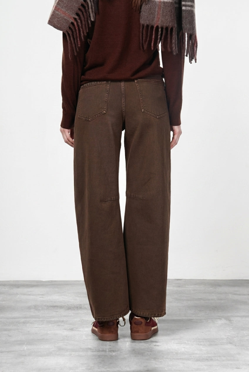 Virginie pantalone chino donna in twill baloon fit ①