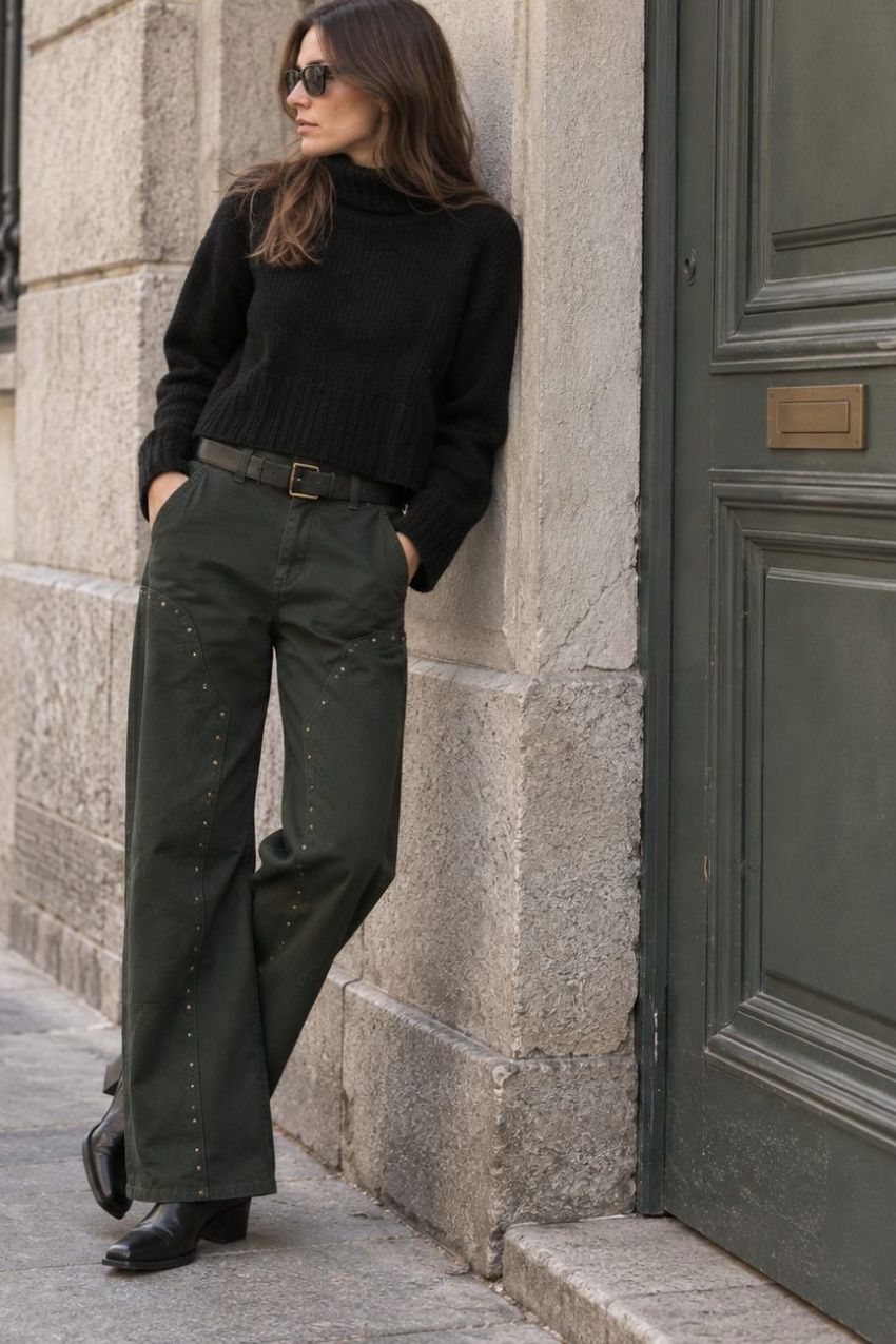 Silvye women’s chino pants in twill with balloon fit