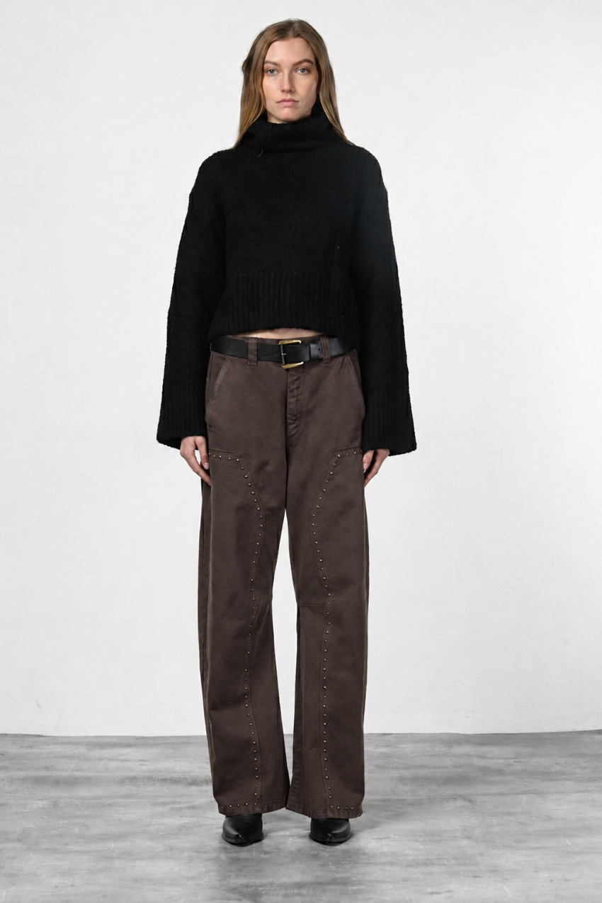 Silvye pantalon chino femme en twill balloon fit