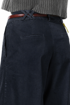 New York Wide women's chino trousers in satin, wide leg