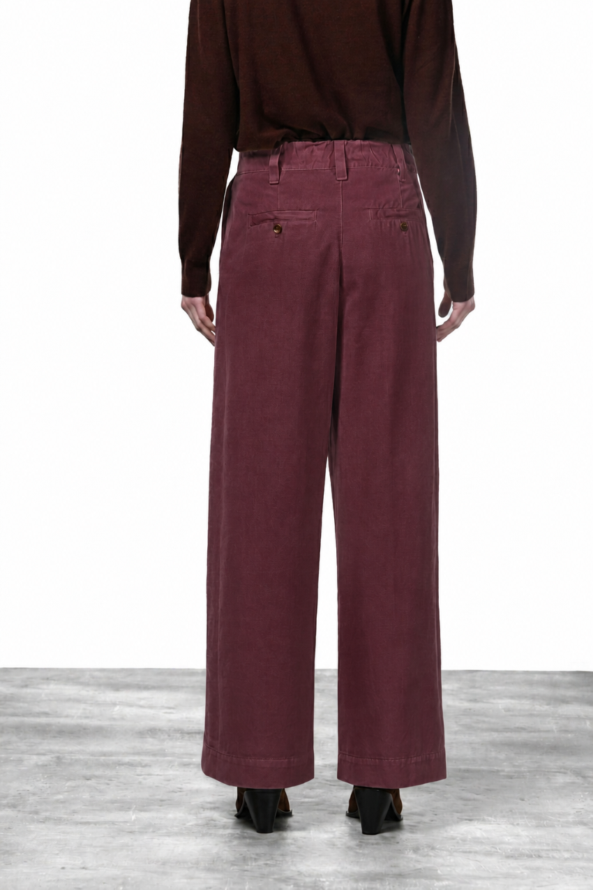 Pantalón chino New York Wide Elax de mujer en gabardina, wide leg