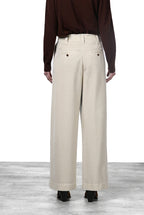 New York Wide Elax pantalone chino donna in gabardina wide leg