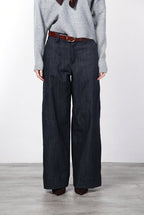 New York Wide pantalón chino de mujer de 5 bolsillos en denim stretch, wide leg