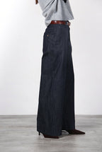 New York Wide pantalón chino de mujer de 5 bolsillos en denim stretch, wide leg
