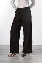 New York Wide pantalone chino donna in velluto 500 righe wide leg
