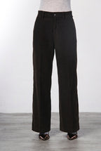 New York Wide pantalone chino donna in velluto 500 righe wide leg