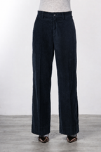 New York Wide pantalone chino donna in velluto 500 righe wide leg