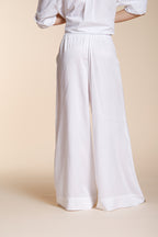 Portofino women's chino jogger pants in lightweight linen and cotton canvas wide leg