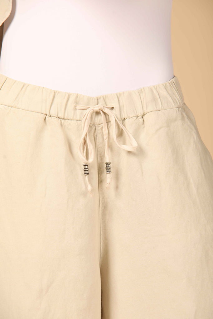 Image 3 of women's chino pants, Portofino model, in stucco with a relaxed fit by Mason's