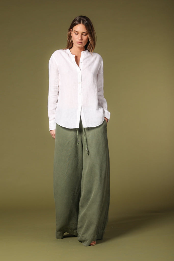 Image 2 of women's chino pants, Portofino model in green, relaxed fit by Mason's