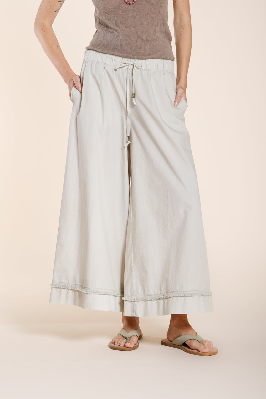 Portofino Cropped pantalón chino jogger mujer en popelín wide leg
