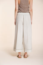 Portofino Cropped pantalon chino jogger femme en popeline wide leg