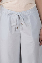 Portofino Cropped pantalón chino jogger mujer en popelín wide leg