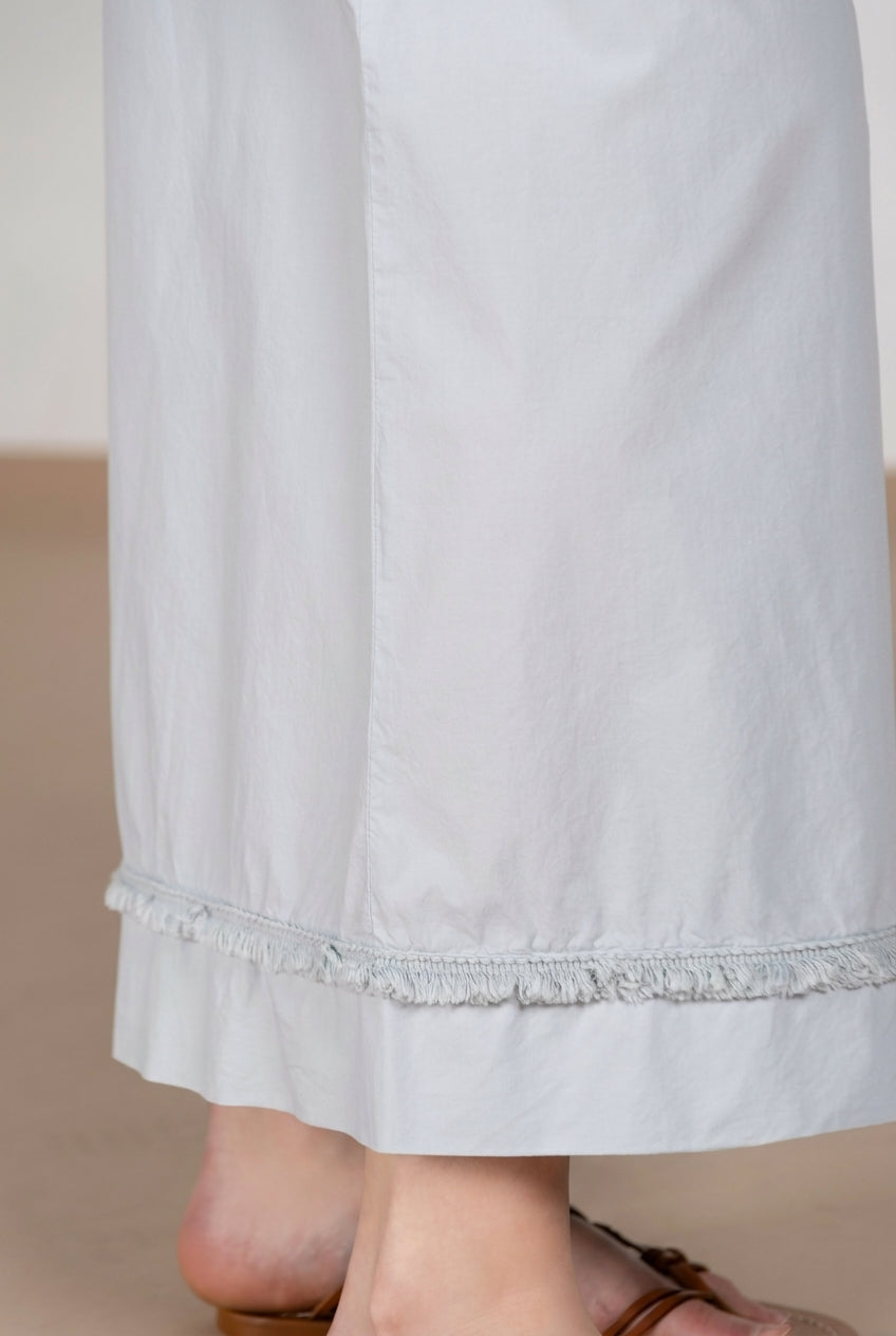 Portofino Cropped pantalón chino jogger mujer en popelín wide leg