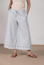 Portofino Cropped pantalón chino jogger mujer en popelín wide leg