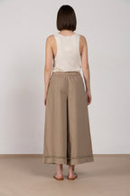 Portofino Cropped women's chino jogger pants in poplin wide leg