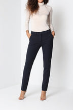 New York Slim women’s chino pants in technical jersey with slim fit ①