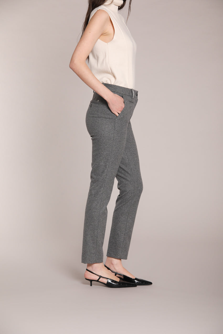 Foto 3 New York Slim pantalone chino donna in jersey flanella slim fit